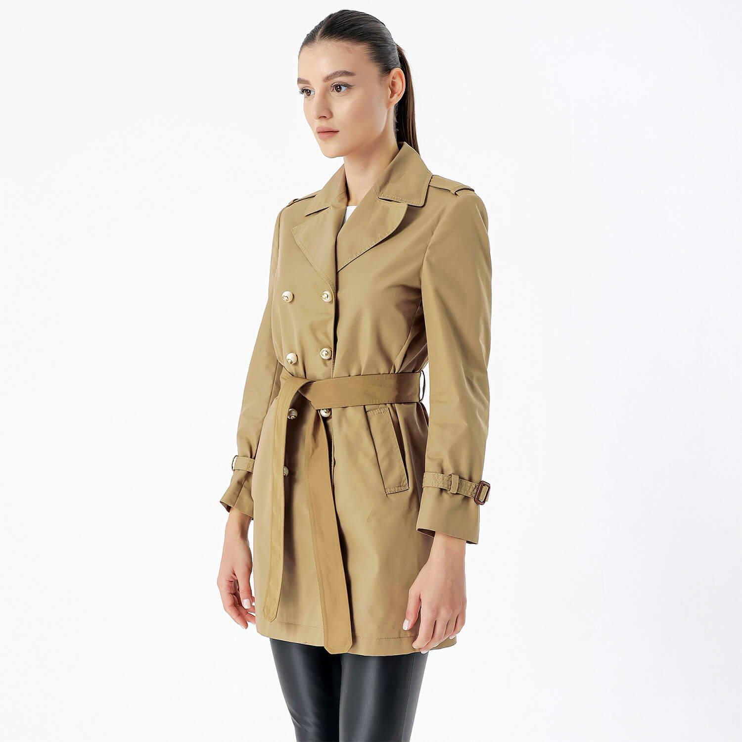 Gucci - Brown Cotton Double Breasted Trenchcoat